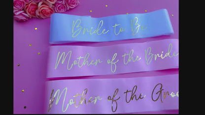 Bride to Be Sash| Hen Party Sash | Sash for Bride - Gold Foil | Mother of the Bride sash | Bachelorette Favors | Team Bride, Bridesmaid sash