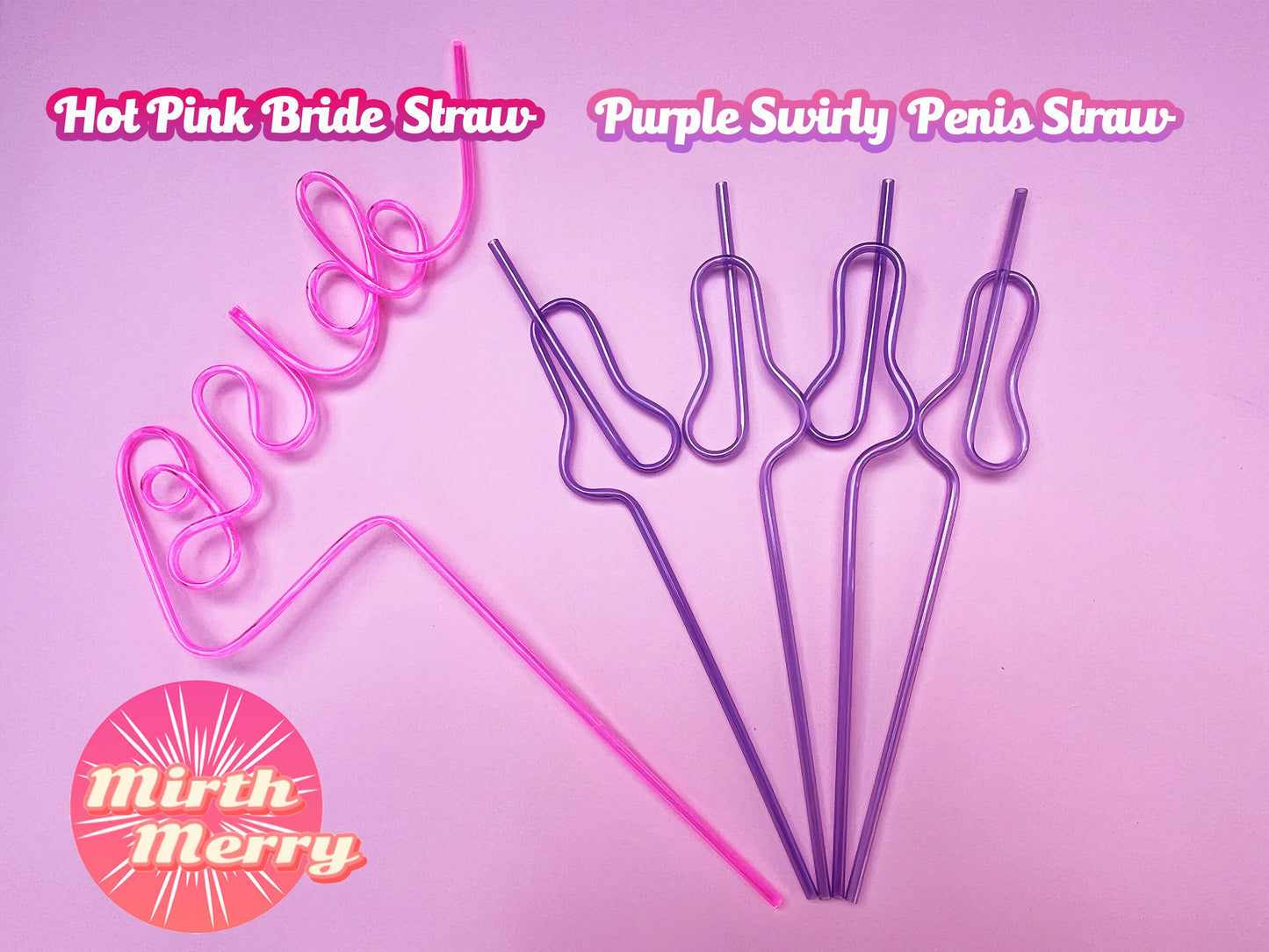 Purple Penis Swirly Willy Straw | Bachelorette Party Decorations, Bride To Be Bridal Shower | Hen Do Party, Dick Favors, Penis Confetti