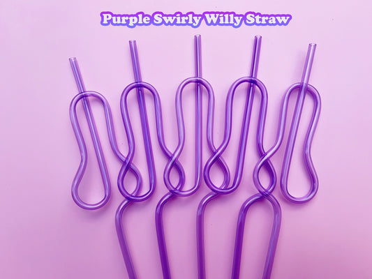 Purple Penis Swirly Willy Straw | Bachelorette Party Decorations, Bride To Be Bridal Shower | Hen Do Party, Dick Favors, Penis Confetti