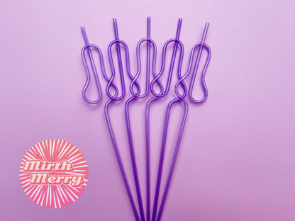 Purple Penis Swirly Willy Straw | Bachelorette Party Decorations, Bride To Be Bridal Shower | Hen Do Party, Dick Favors, Penis Confetti