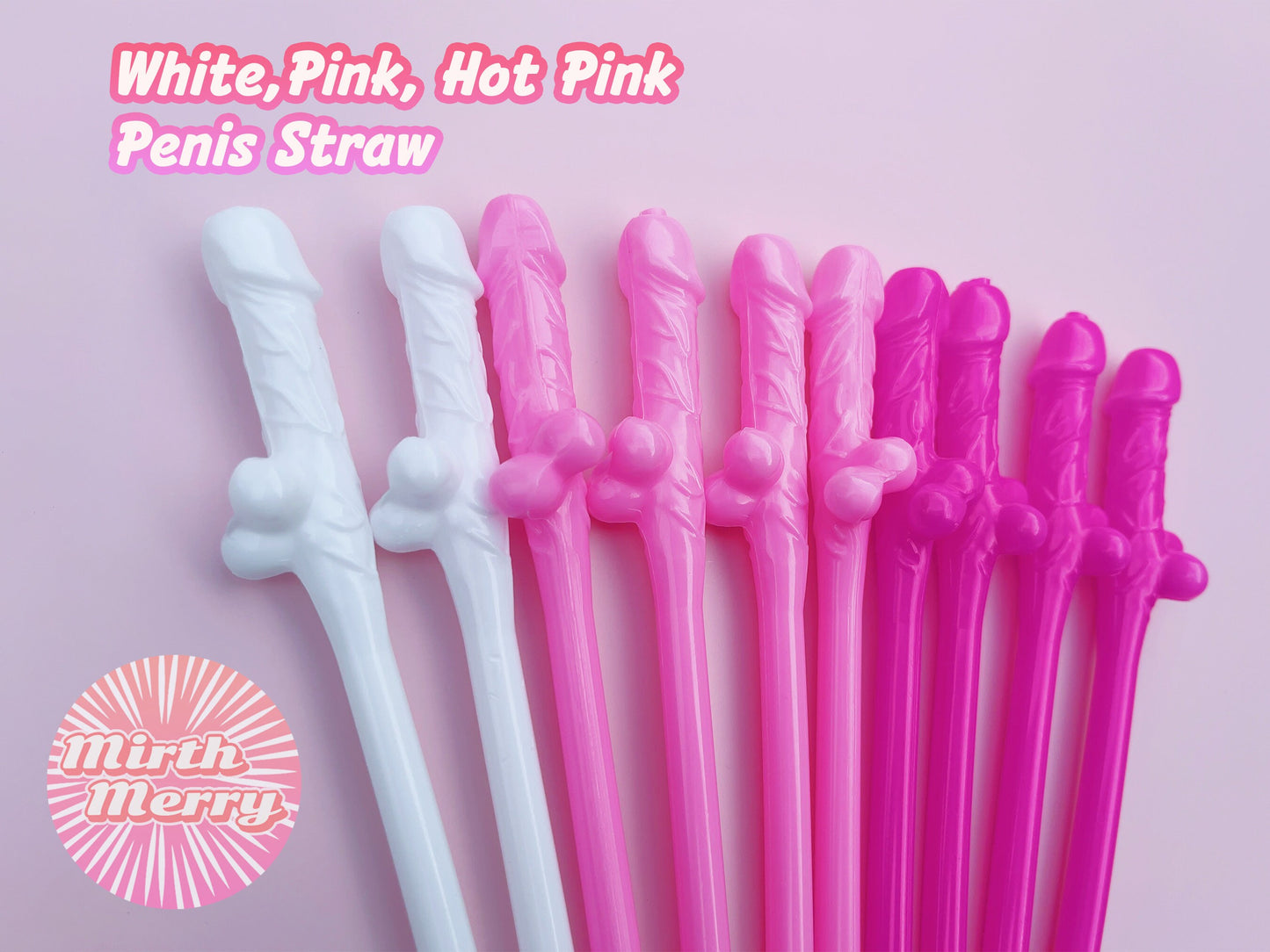 White,Pink,Hot Pink Penis Straw, | Bachelorette Party Favors | Bride To Be Bridal Shower | Hen Party Supplies Penis, Mix Color Penis Straws