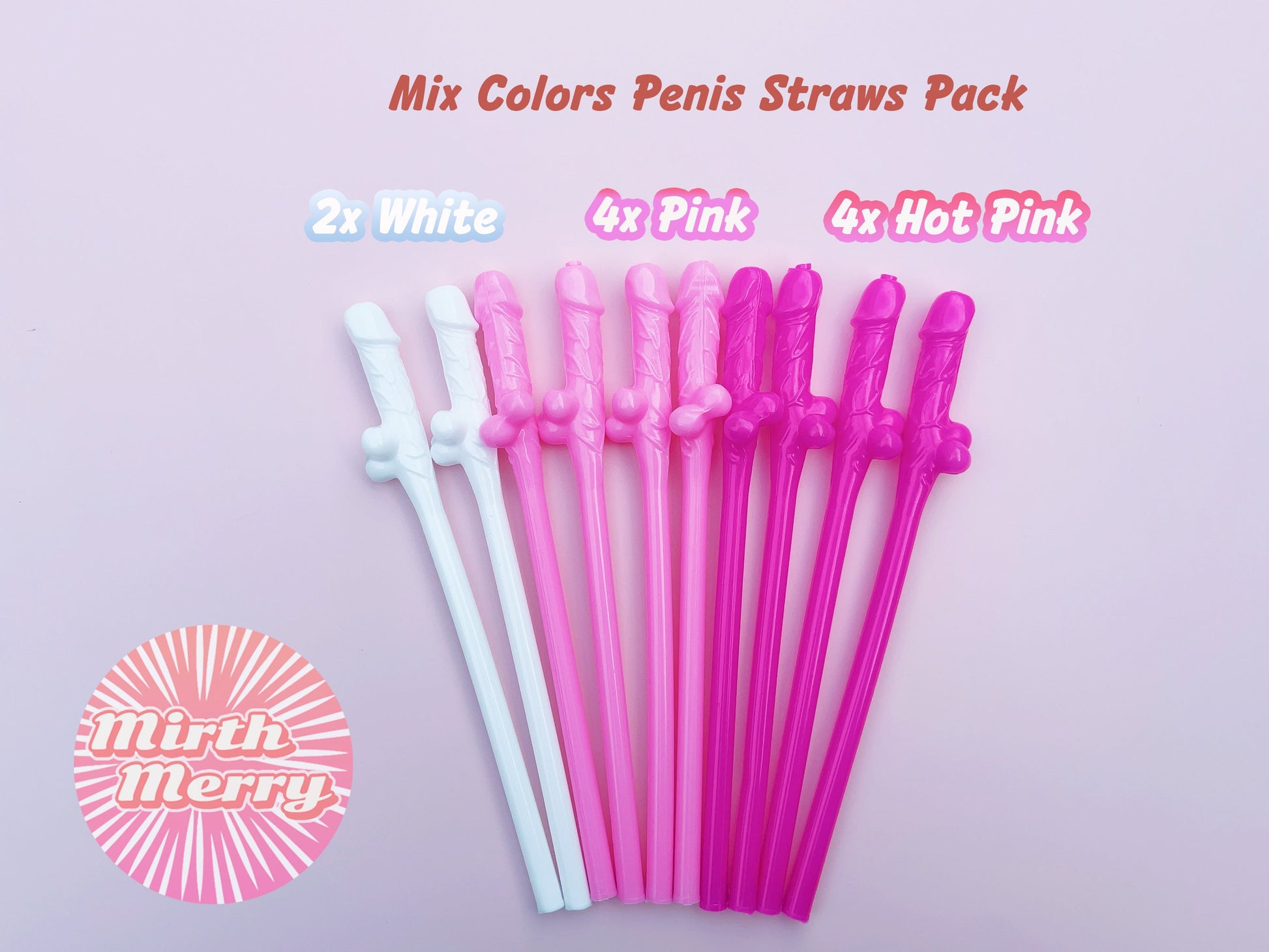 White,Pink,Hot Pink Penis Straw, | Bachelorette Party Favors | Bride To Be Bridal Shower | Hen Party Supplies Penis, Mix Color Penis Straws