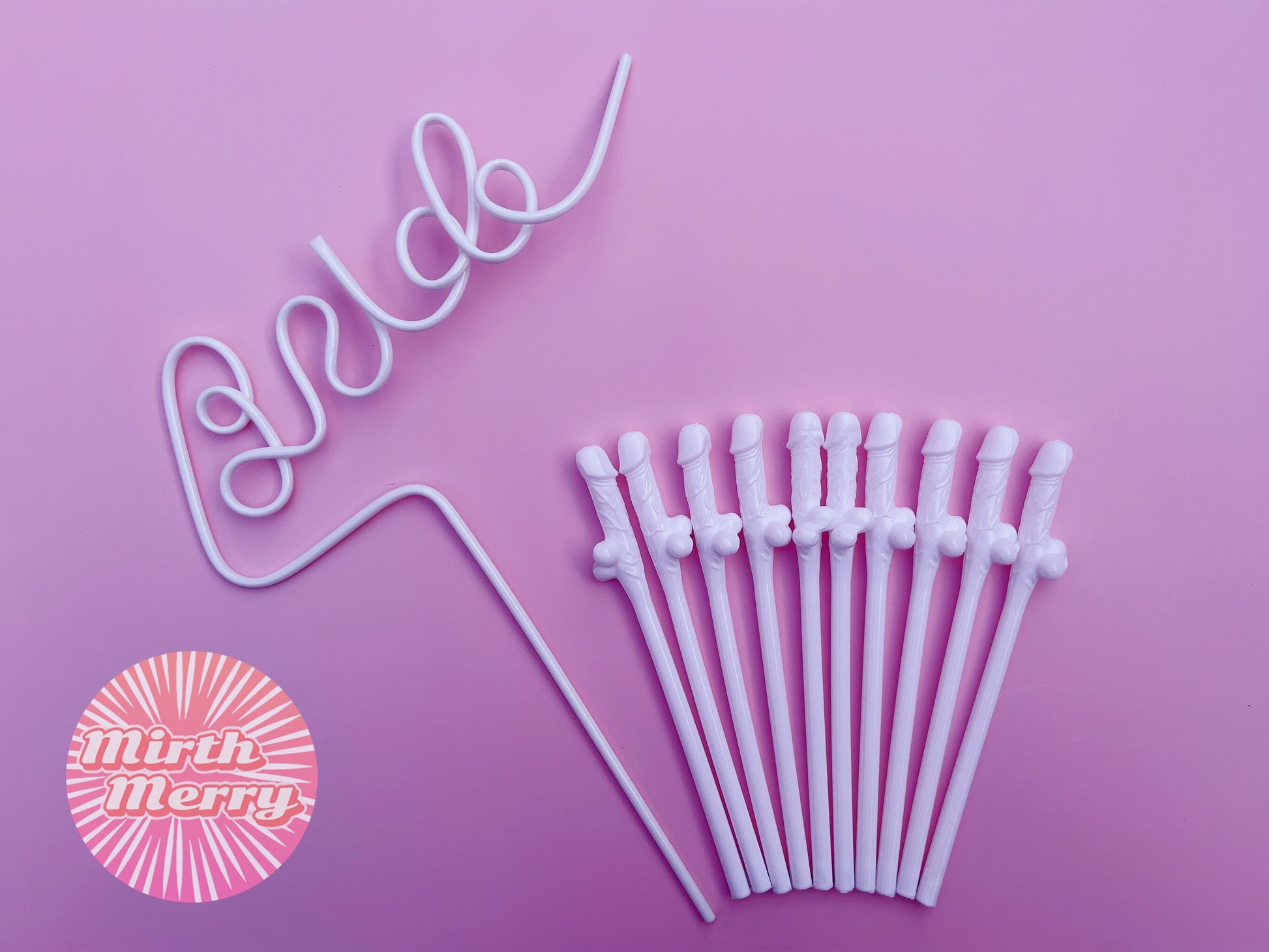 White Penis Straw+Bride Straw | Bachelorette Party Favors | Bride To Be Bridal Shower | Hen Party Supplies Penis