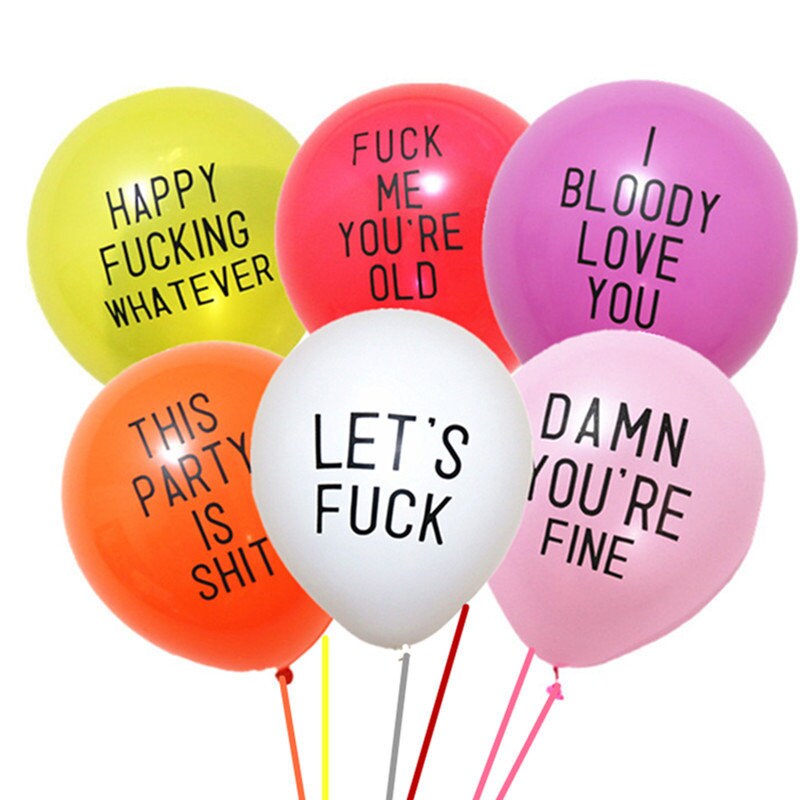 Cute Abusive Balloon Funny Novelty Joke Birthday Party Decoration, Hen Party Supplies