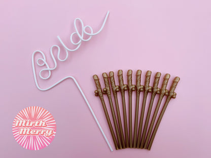 Gold Penis Straw, | Bachelorette Party Favors | Bride To Be Bridal Shower | Hen Party Supplies Penis