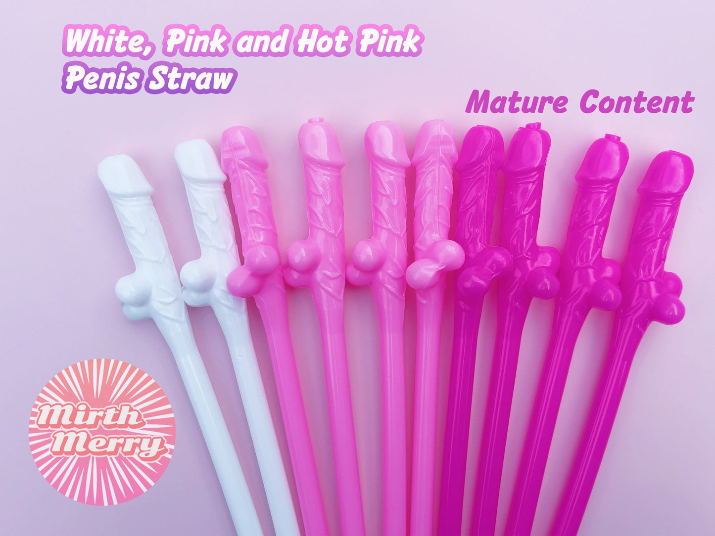 White,Pink,Hot Pink Penis Straw, | Bachelorette Party Favors | Bride To Be Bridal Shower | Hen Party Supplies Penis, Mix Color Penis Straws