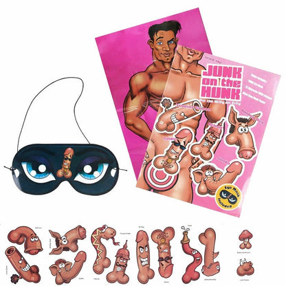 Pin the Junk on the Hunk, Junk on the Hunk, Hens Party Games, Pin the Tail on the Hunk, Bachelorette Party Supplies, Novelty Party Favors