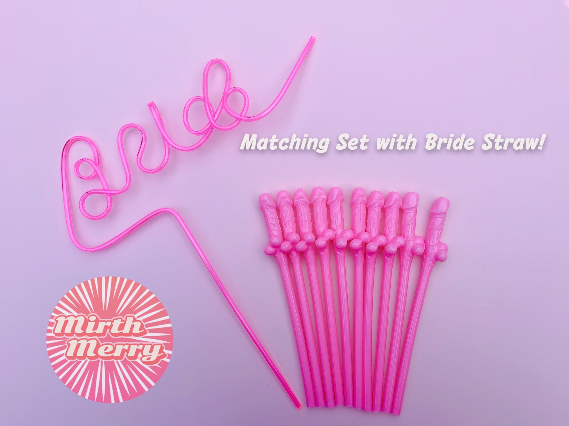 Pink Penis Straw, | Bachelorette Party Favors | Bride To Be Bridal Shower | Hen Party Supplies Penis