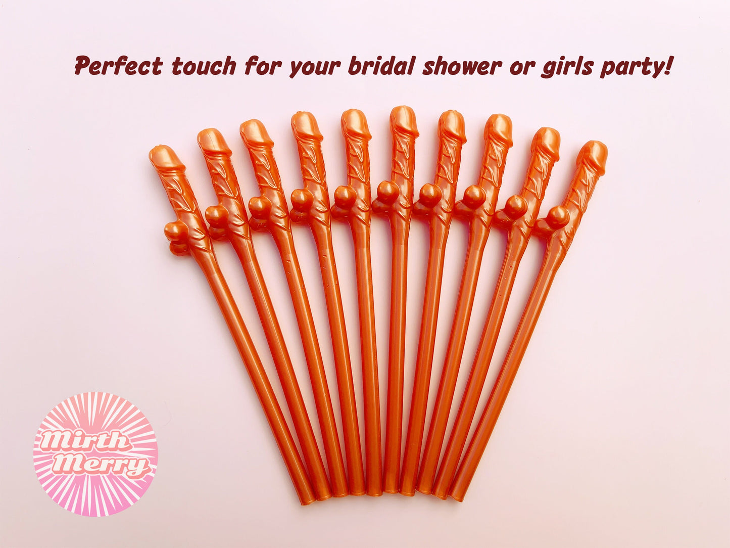 Rose Gold Penis Straw, | Bachelorette Party Favors | Bride To Be Bridal Shower | Hen Party Supplies Penis