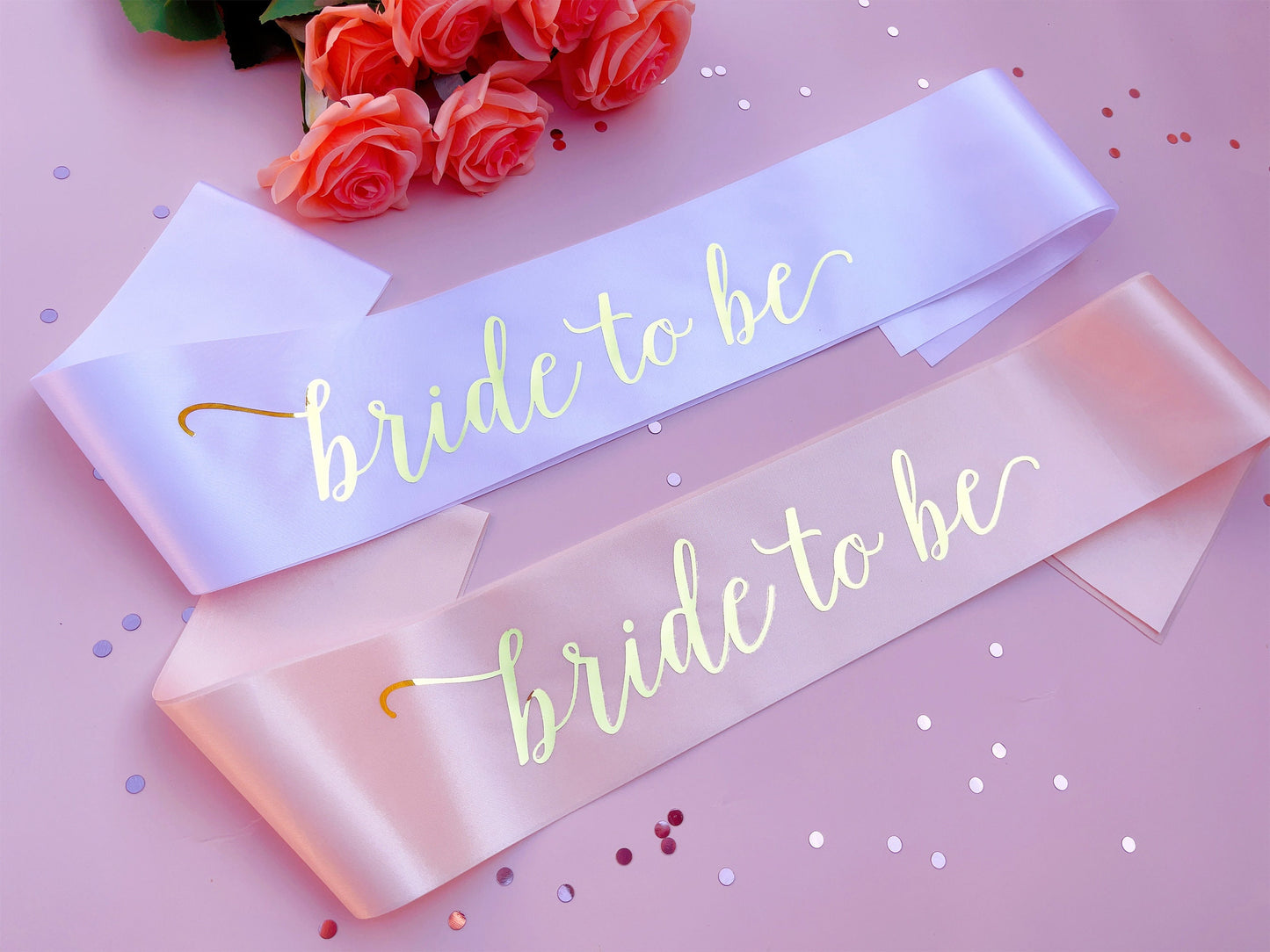 Bride to Be Sash| Hen Party Sash | Sash for Bride - Gold Foil | Mother of the Bride sash | Bachelorette Favors | Team Bride, Bridesmaid sash