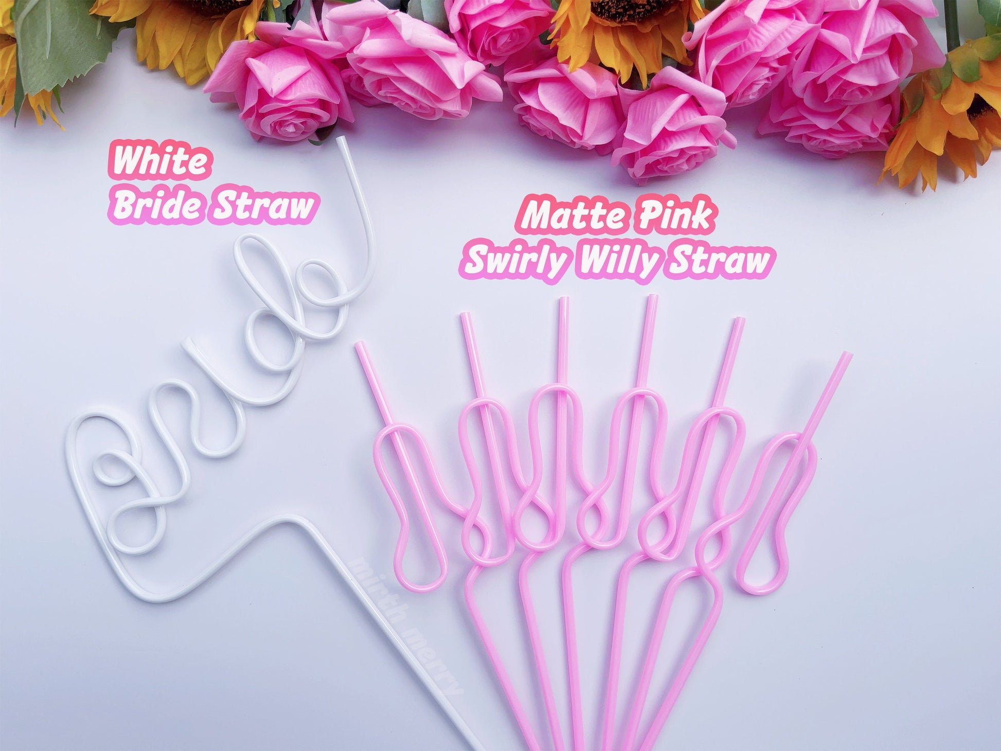 Pink Penis Swirly Willy Straw | Bachelorette Party Decorations | Bride To Be Bridal Shower | Hen Party Supplies Penis