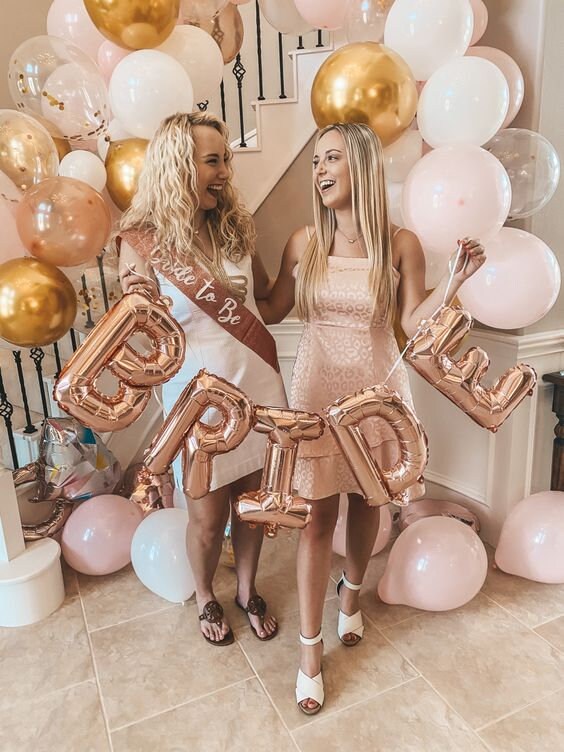 Bride To Be Hens Party Bridal Shower Decorations Engagement Balloons, Bridal Shower Supplies, 16"/40" Bride to Be Rose Gold Foil Balloons