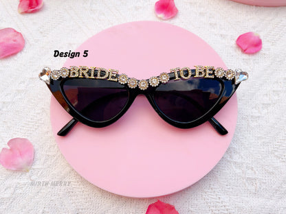 Hens Party Retro Cat Eye Bride to Be Sunglasses -5 designs | Bachelorette Party Decoration, Bridesmaid Sunnies Favor, Bridal Shower Supplies