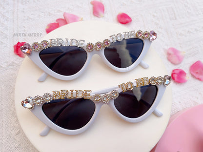 Hens Party Retro Cat Eye Bride to Be Sunglasses -5 designs | Bachelorette Party Decoration, Bridesmaid Sunnies Favor, Bridal Shower Supplies