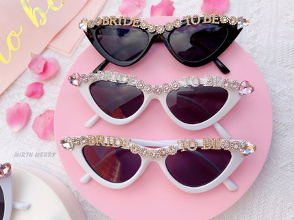 Hens Party Retro Cat Eye Bride to Be Sunglasses -5 designs | Bachelorette Party Decoration, Bridesmaid Sunnies Favor, Bridal Shower Supplies