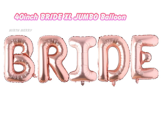 Bride To Be Hens Party Bridal Shower Decorations Engagement Balloons, Bridal Shower Supplies, 16"/40" Bride to Be Rose Gold Foil Balloons