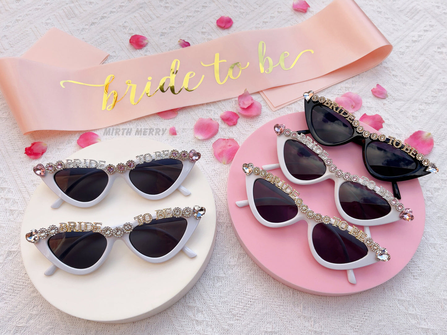 Hens Party Retro Cat Eye Bride to Be Sunglasses -5 designs | Bachelorette Party Decoration, Bridesmaid Sunnies Favor, Bridal Shower Supplies