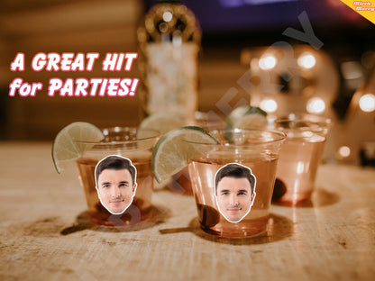 Groom Face Shot Glasses, Hens Party Party Favor, Bachelorette Party Photobooth, Custom Groom Face, Personalised Photo, Custom Birthday Party