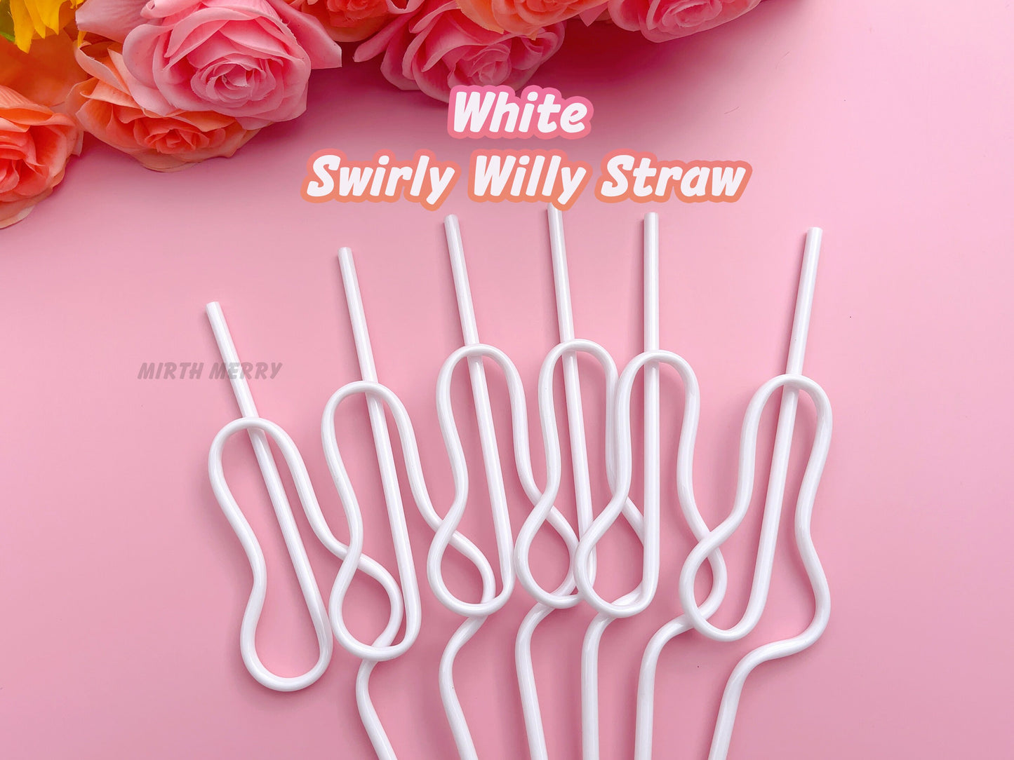 White Penis Swirly Willy Straw | Bachelorette Party Decorations | Bride To Be Bridal Shower | Hen Party Supplies Penis