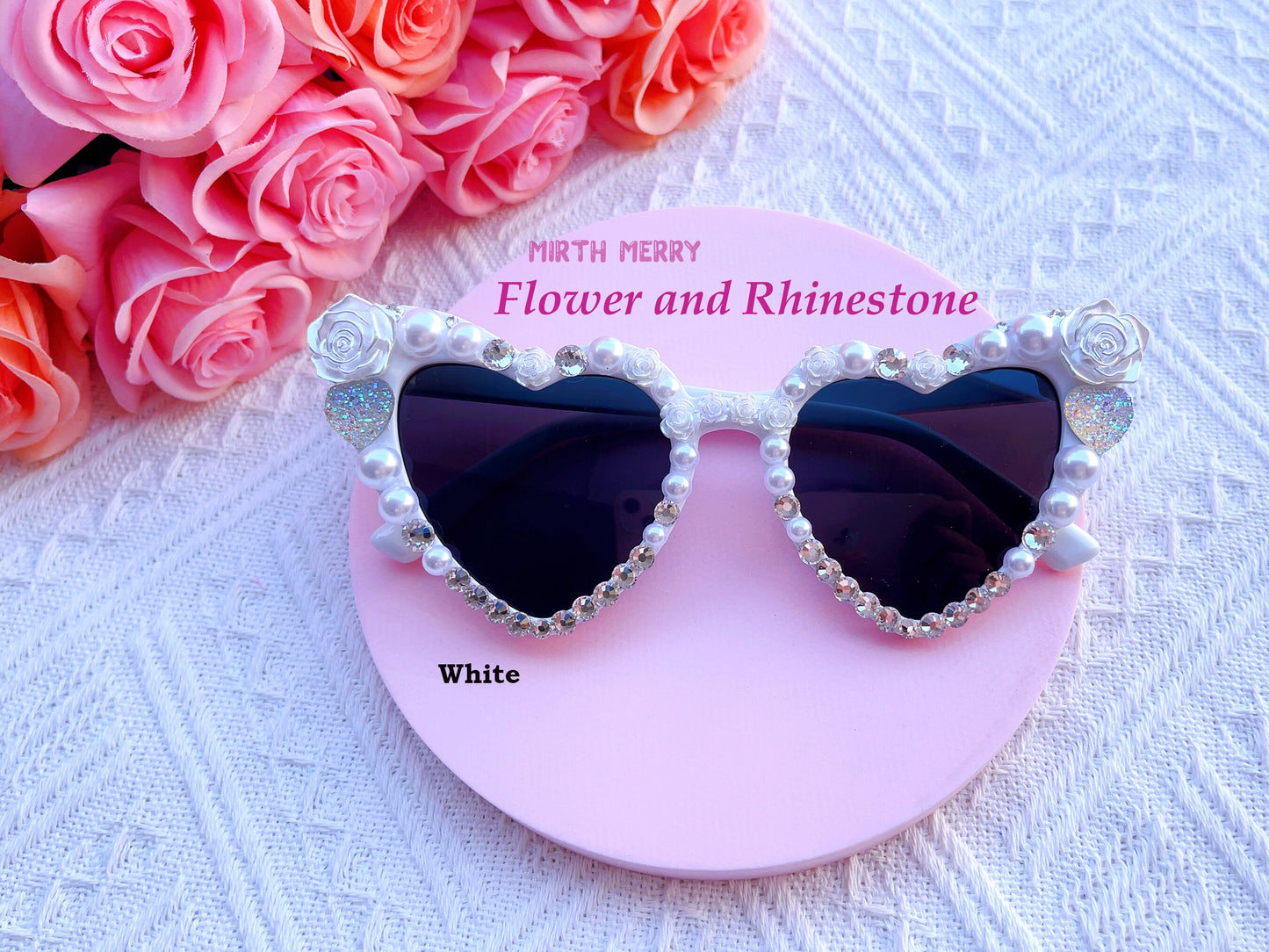 Custom Bride Sunglasses , Encrusted Pearl + Rhinestone Sunglasses | Bachelorette Party Decoration, Bridesmaid Favor, Bridal Shower Supplies