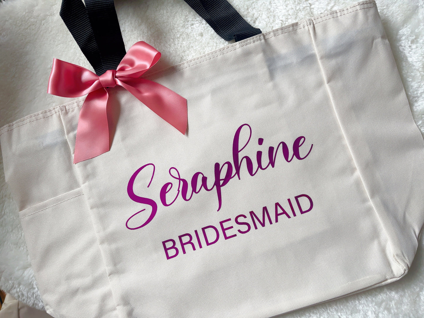 Bridesmaid Tote Bags, Personalized Bridesmaid Bags, Maid of Honor Tote, Bride To Be Gifts, Bachelorette Gift, Bridal Party Bridesmaid Gifts