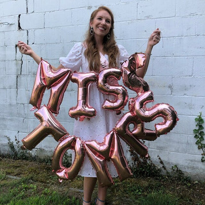 Rose Gold Miss To Mrs Balloons Set | Hens Party Decoration, Bachelorette Party, Engagement Favors, Wedding Bridal Shower Gift, Confetti