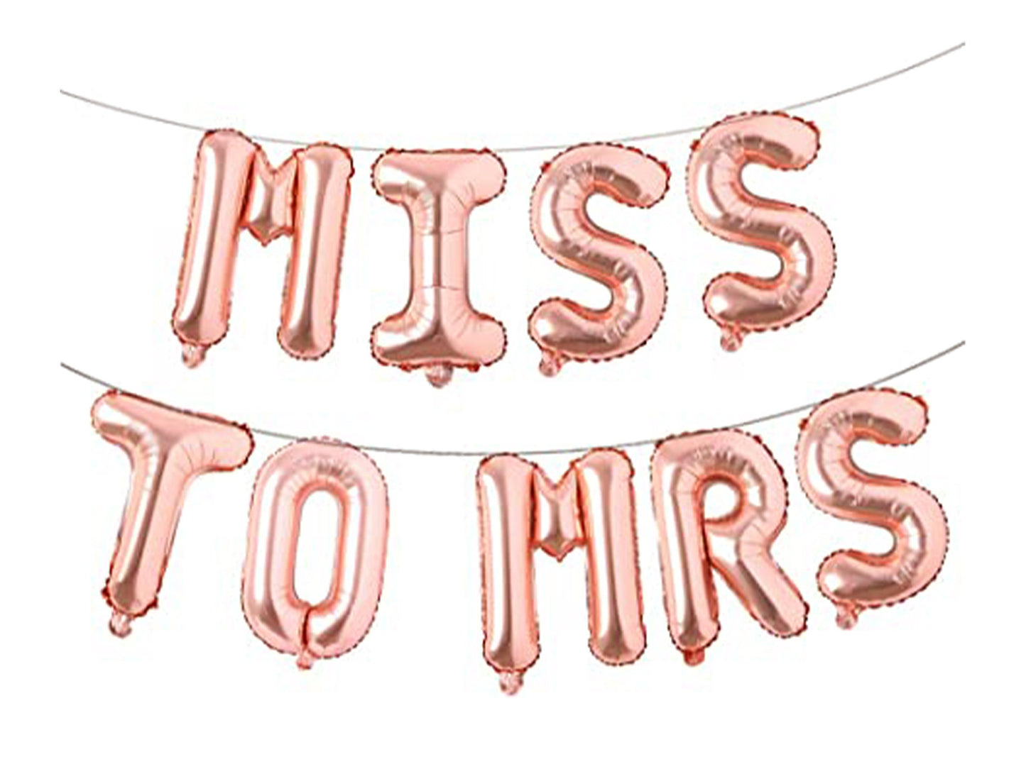 Rose Gold Miss To Mrs Balloons Set | Hens Party Decoration, Bachelorette Party, Engagement Favors, Wedding Bridal Shower Gift, Confetti