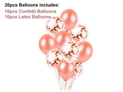 Rose Gold Miss To Mrs Balloons Set | Hens Party Decoration, Bachelorette Party, Engagement Favors, Wedding Bridal Shower Gift, Confetti