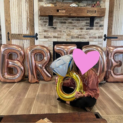 Diamond Ring balloon, Champagne balloons, Hen Party Balloon, bachelorette balloons, bridal shower, Engagement Balloon, Hen Party backdrop