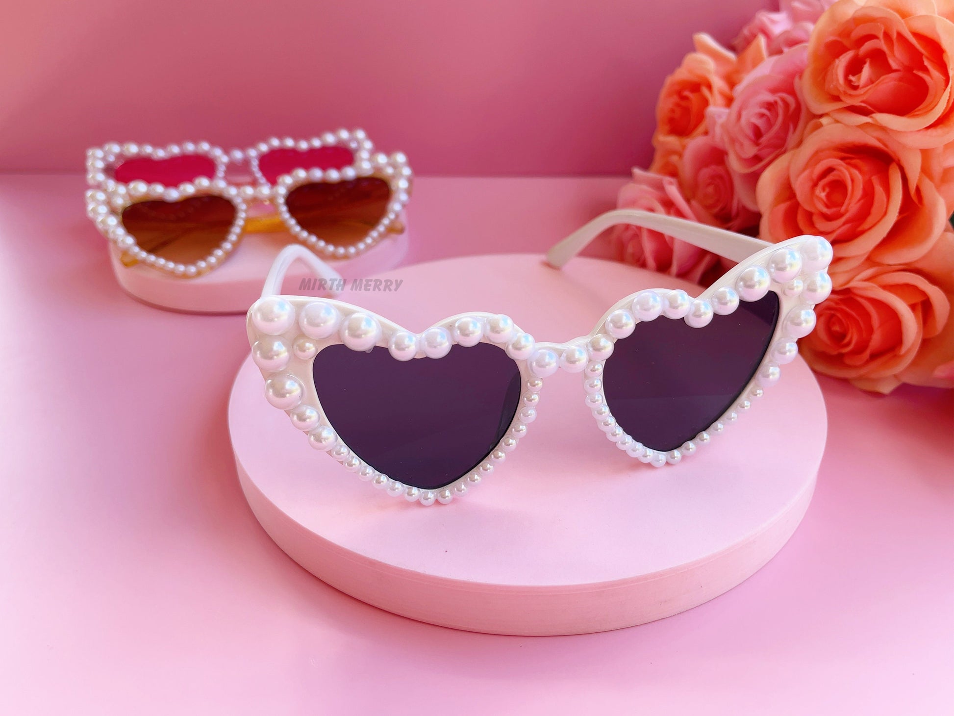 Bride Sunglasses, Pearl Sunglasses + Tulle Pearl Bride Hair Bow | Bachelorette Party Decoration, Hen Party Gifts, Bridal Shower Supplies