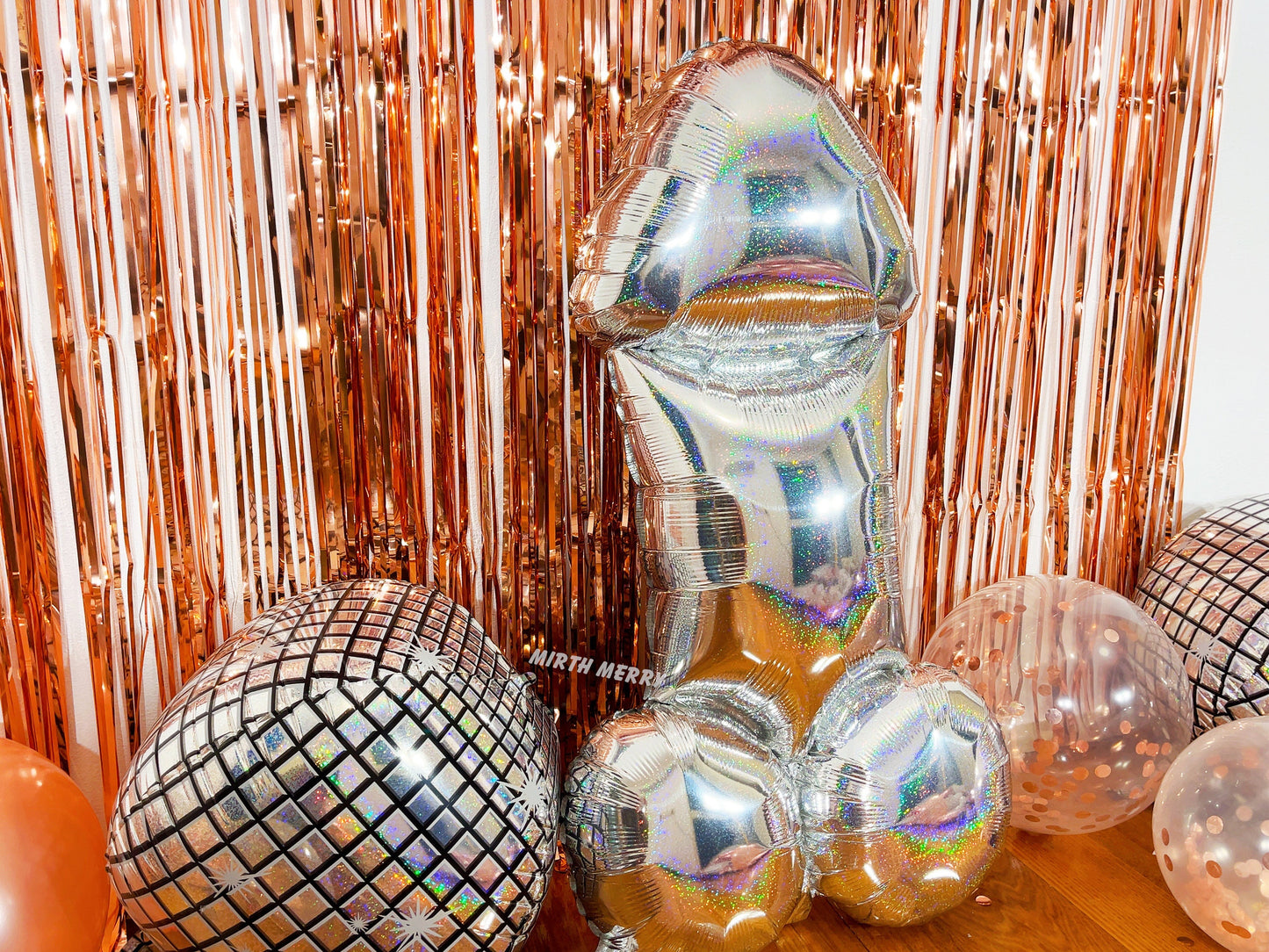 Penis Balloon | 40 inch Iridescent Penis | Bachelorette Party | Same Penis Forever| Hen Party | Bride to Be Bridal Shower, Last Disco