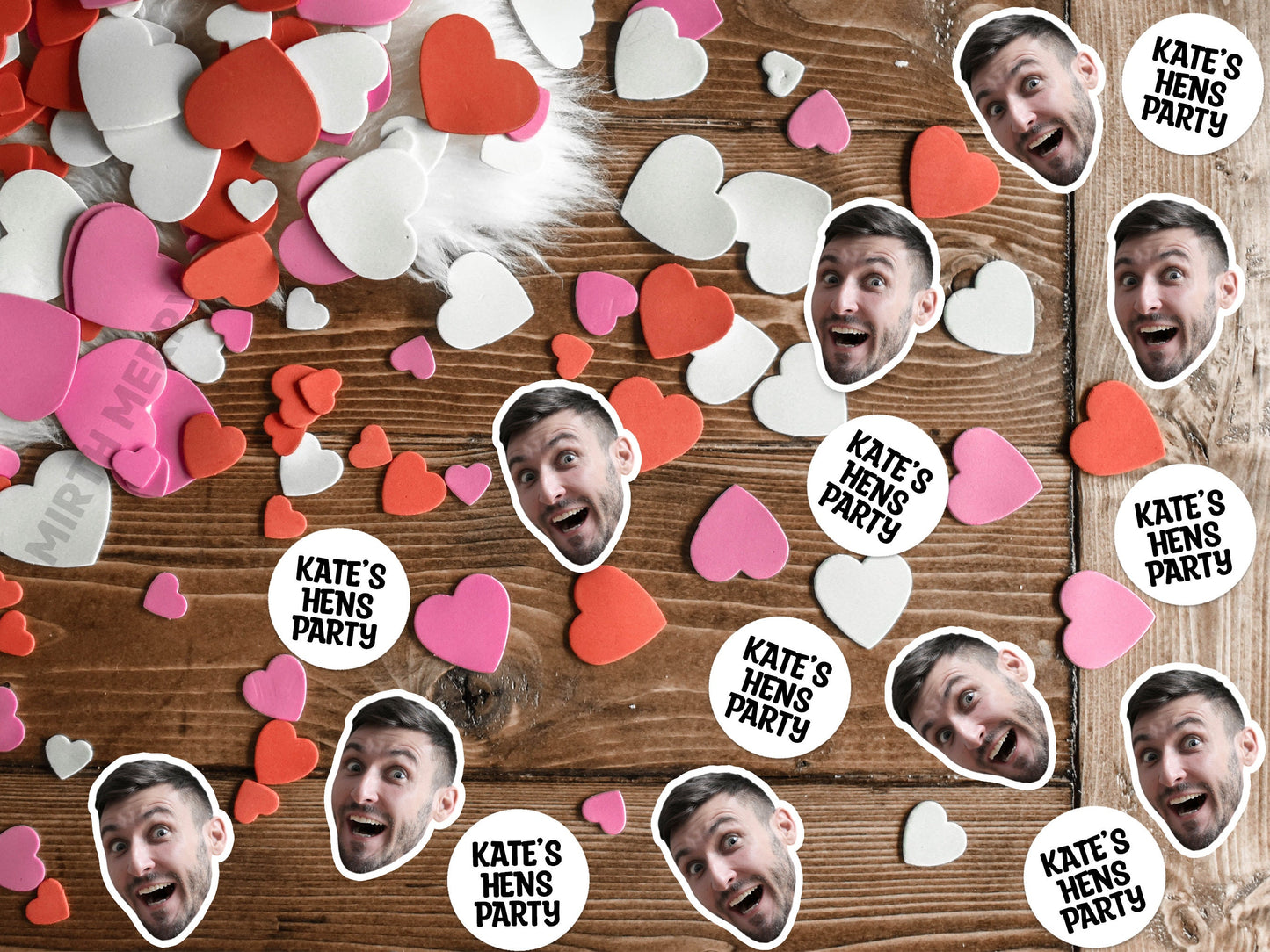 Hens Party Head Confetti, Groom Stickers, Groom Face, Bachelorette Favors, Bachelorette Confetti, Table Decor Confetti, Bachelorette Party