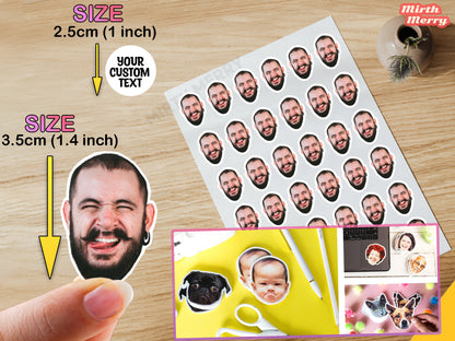 glossy face stickers and pet stickers