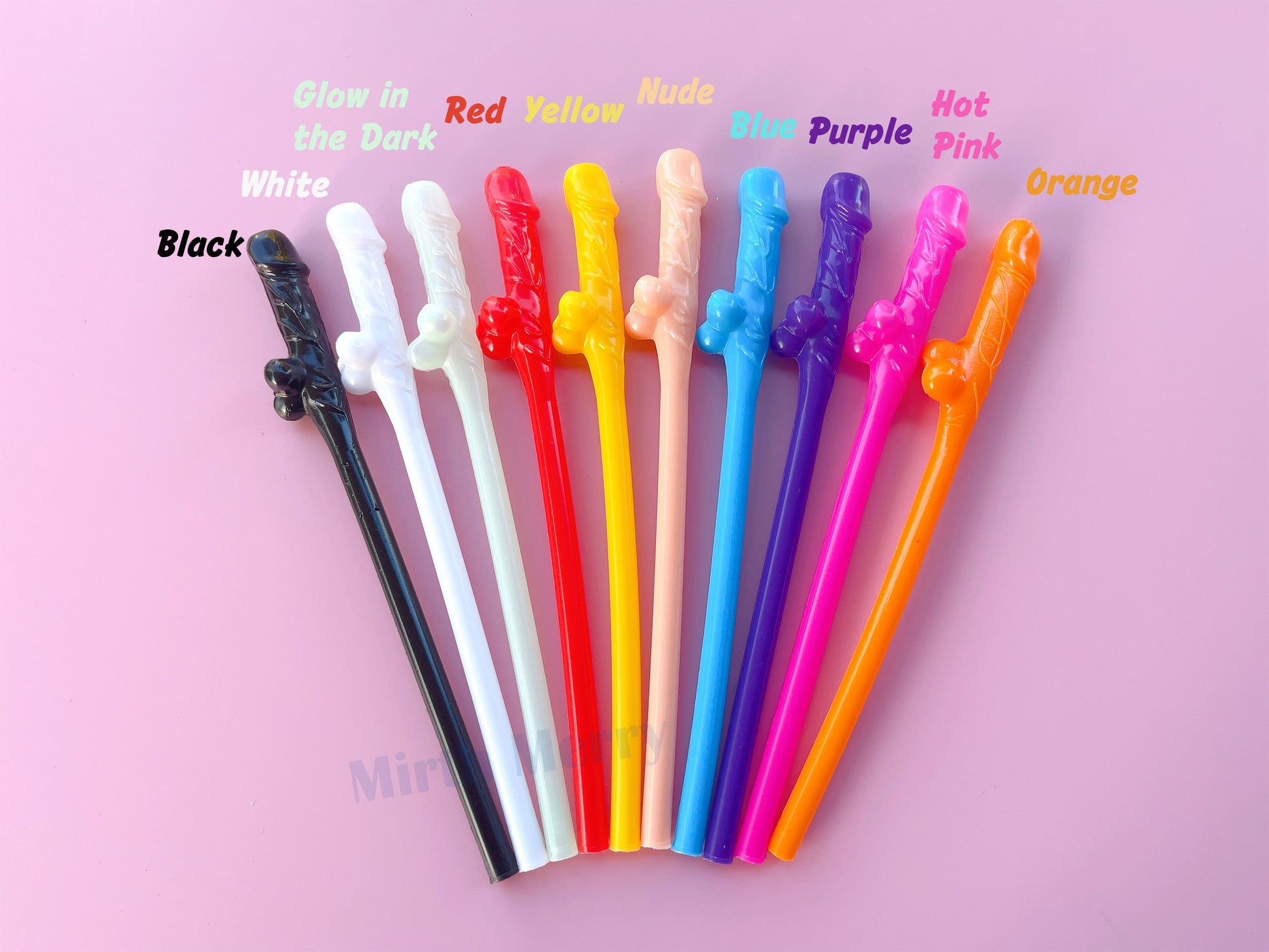 10 Colours Penis Straw, | Bachelorette Party Favors | Bride To Be Bridal Shower | Hen Party Supplies Penis, Mix Color Penis Straws