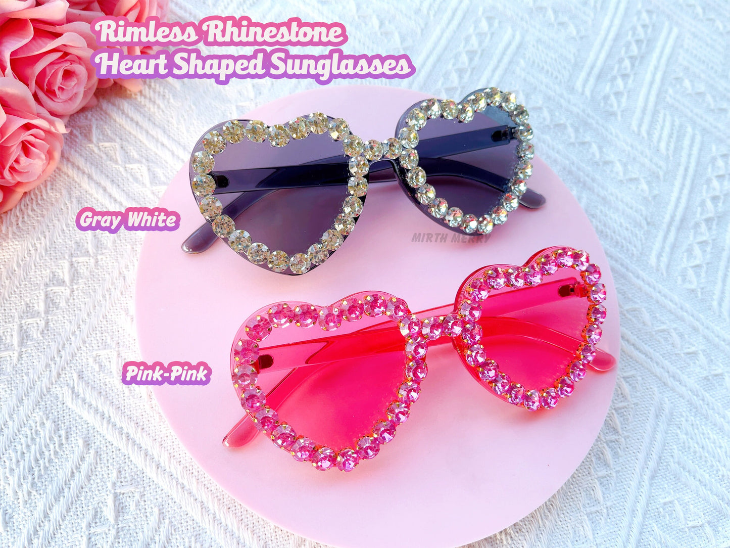 Hens Party Heart Sunglasses, Rhinestone Heart Sunglasses, Bride Bridesmaid Gift + Bridal Shower Supplies, Bachelorette Party Decoration