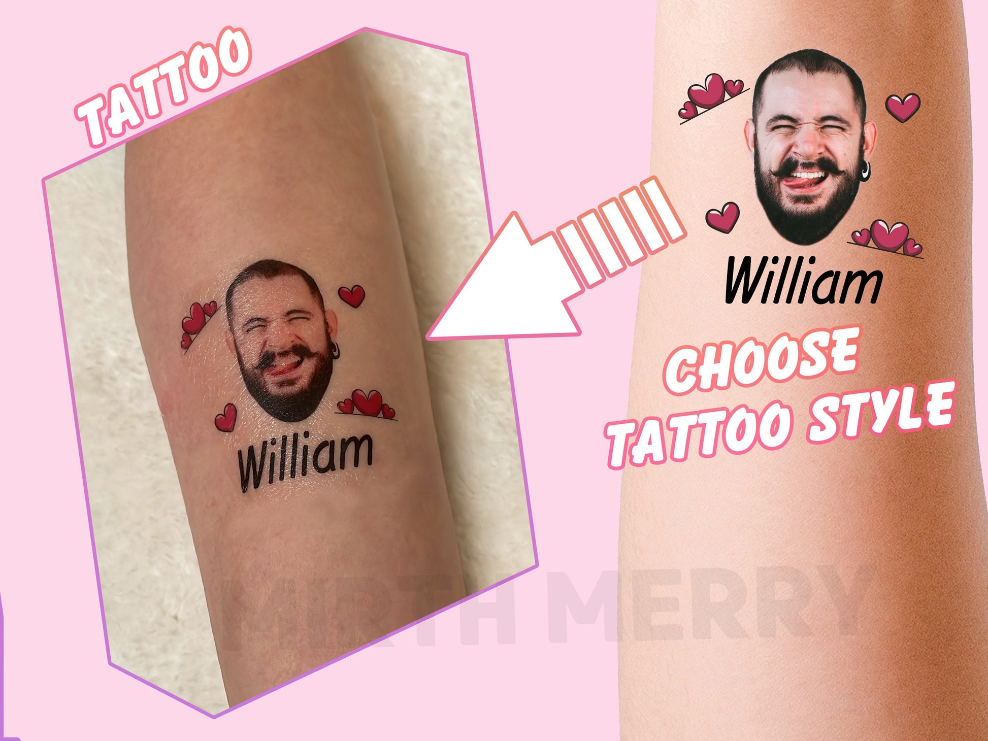 Bachelorette Party Tattoos | Custom Temporary Tattoos | Hens Party | Groom Face Tattoo | Personalized Party Favor | Hens Games | Bach Party