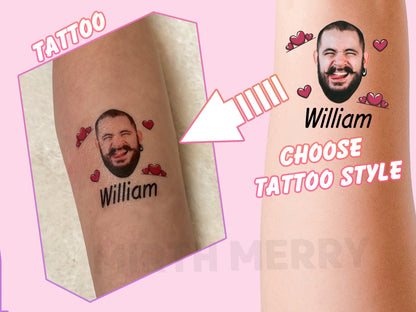 Bachelorette Party Tattoos | Custom Temporary Tattoos | Hens Party | Groom Face Tattoo | Personalized Party Favor | Hens Games | Bach Party