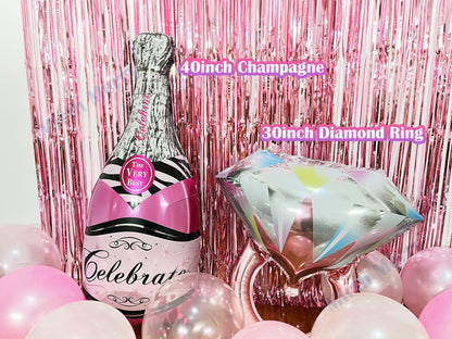 White Bride To Be & Pink Balloons Set | Hens Party Decoration, Bachelorette Party, Bridal Shower Decor Photo Backdrop, Bride Decor