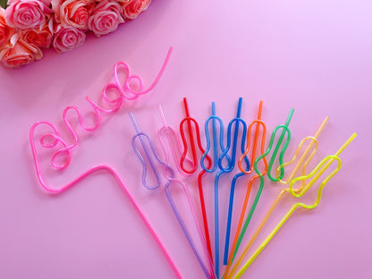 Pick Your Colours Swirly Willy Straw | Bachelorette Party Decorations | Bride To Be Bridal Shower | Hen Party Supplies Penis