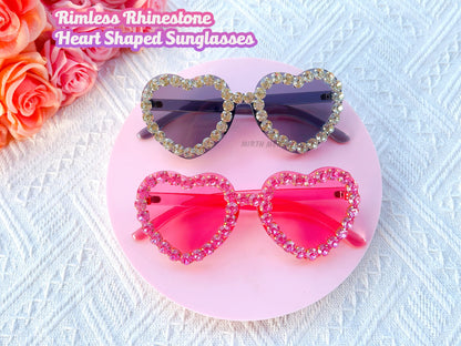 Hens Party Heart Sunglasses, Rhinestone Heart Sunglasses, Bride Bridesmaid Gift + Bridal Shower Supplies, Bachelorette Party Decoration