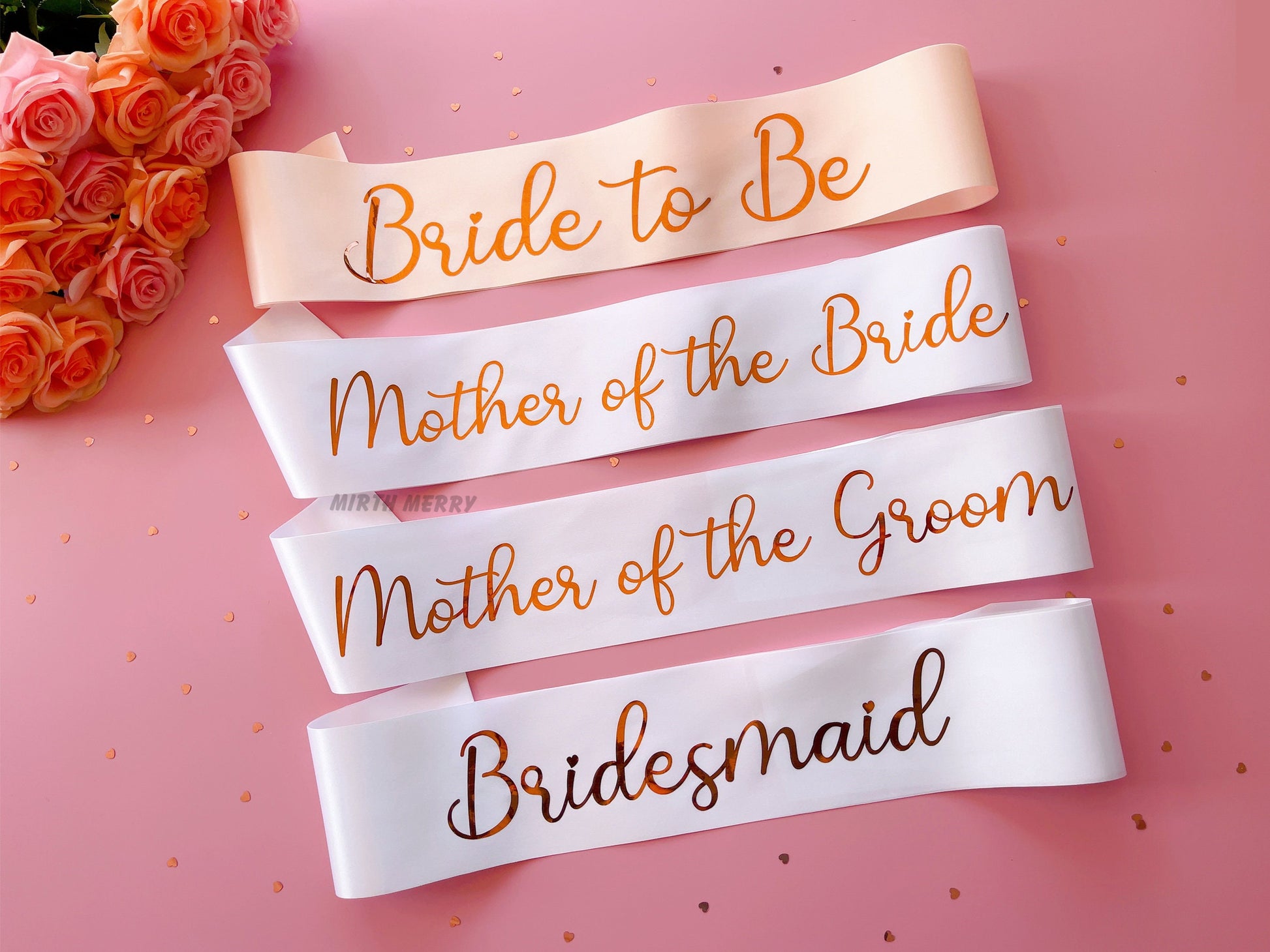 Bride to Be Sash| Hen Party Sash | Sash for Bride - Rose Gold Foil | Maid of Honour sash | Bachelorette Favors | Team Bride, Bridesmaid sash