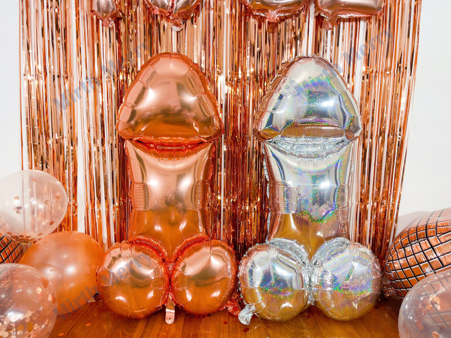 Penis Balloon | 40 inch Iridescent Penis, Rose Gold Penis | Bachelorette Party | Same Penis Forever| Hen Party | Bride to Be Bridal Shower