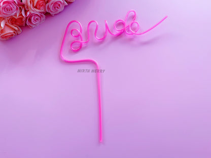 Pick Your Colours Swirly Willy Straw | Bachelorette Party Decorations | Bride To Be Bridal Shower | Hen Party Supplies Penis