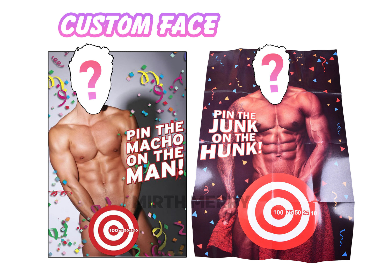 Pin the Junk on the Hunk, Junk on the Hunk, Hens Party Games, Pin the Tail on the Hunk, Bachelorette Party Supplies, Novelty Party Favors